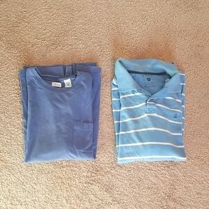 2 for $16 IZOD Bundle, Blue Tee, Blue Polo, Size XL